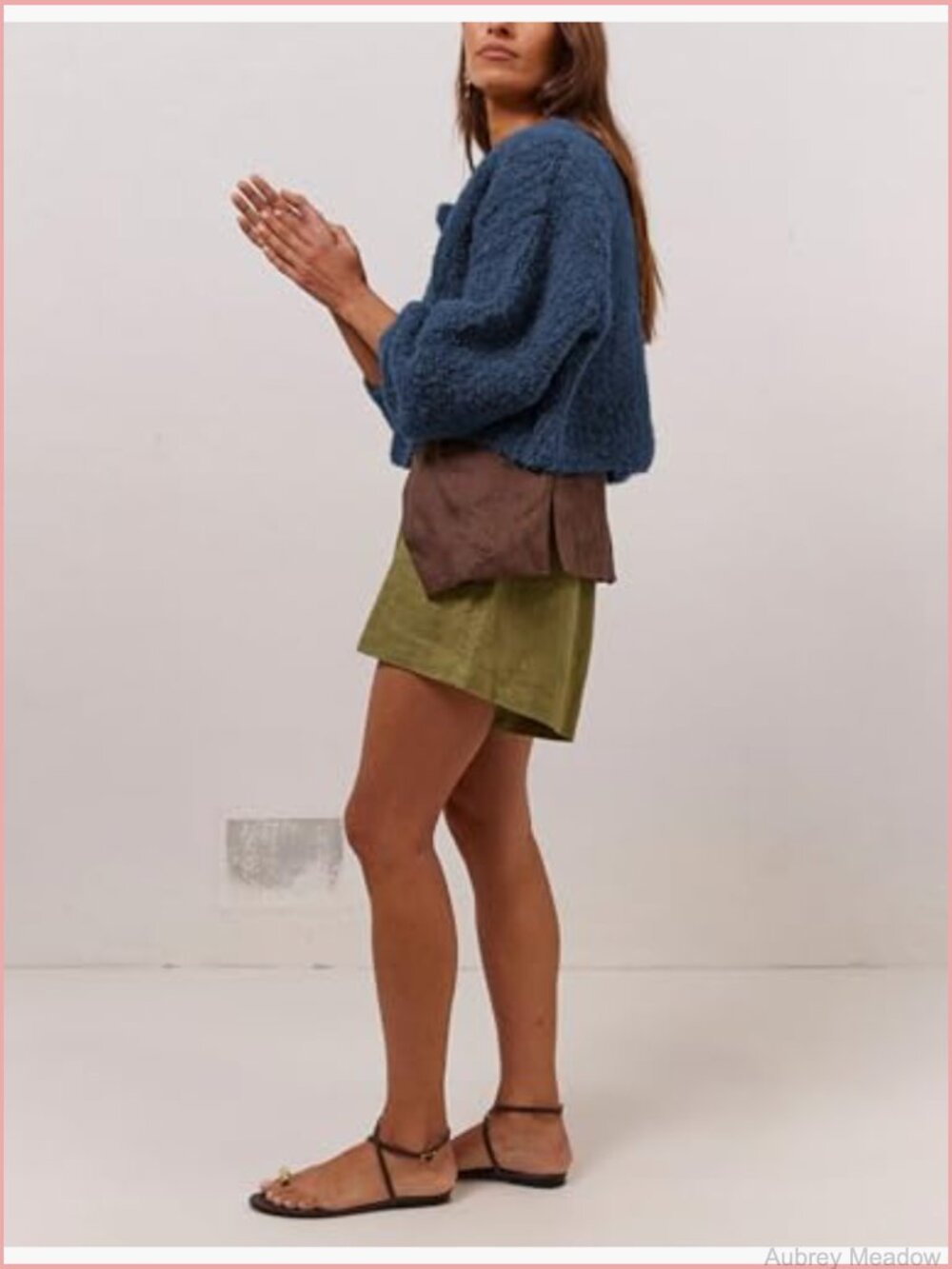 Cropped Cardigan Sweater Open Front Fluffy Knit Jacket - Picture 6 of 7